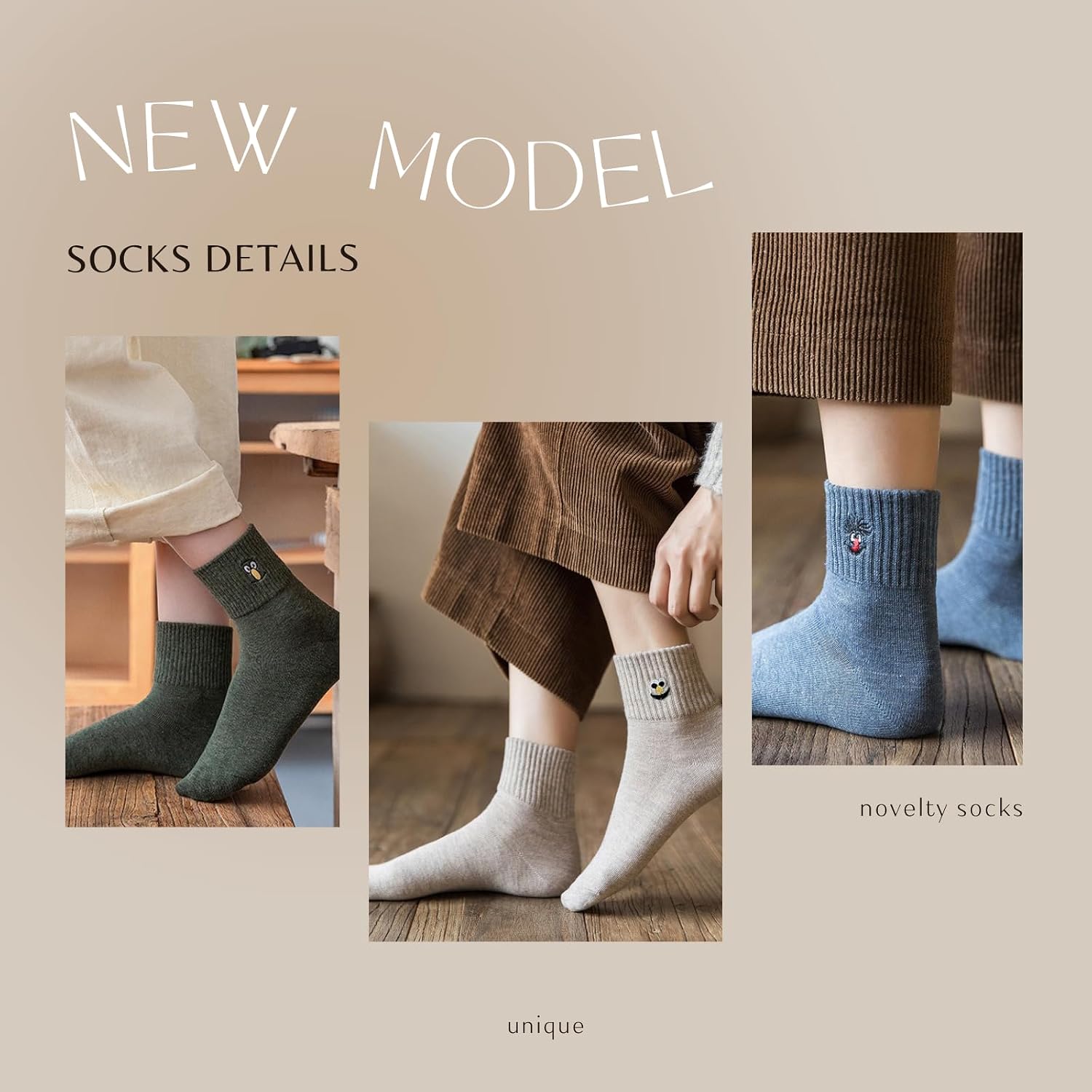 Detalle 2 de Sporzin Lustige Socken Damen 10 Paar