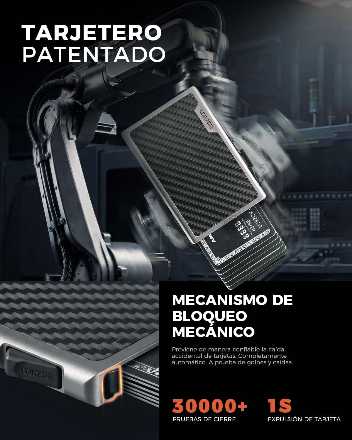 Thumbnail 4 de LORZOR Cartera Tarjetero Hombre Fibra de Carbono