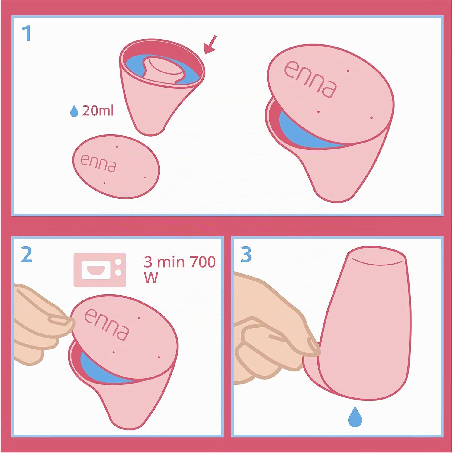 Thumbnail 6 de Enna Cycle Starter Zestaw-Easy Cup – 2 kubeczki S, aplikator i sterylizator