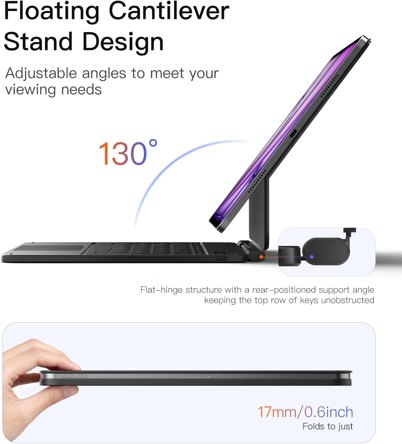 Thumbnail 4 de Inateck NeoMagic KB903 magnetic keyboard 7‑colour backlight