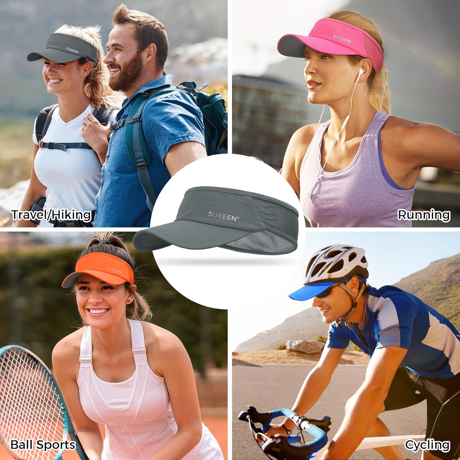 Detalle de Sukeen Sun Visor Hat with UPF 50+ Protection