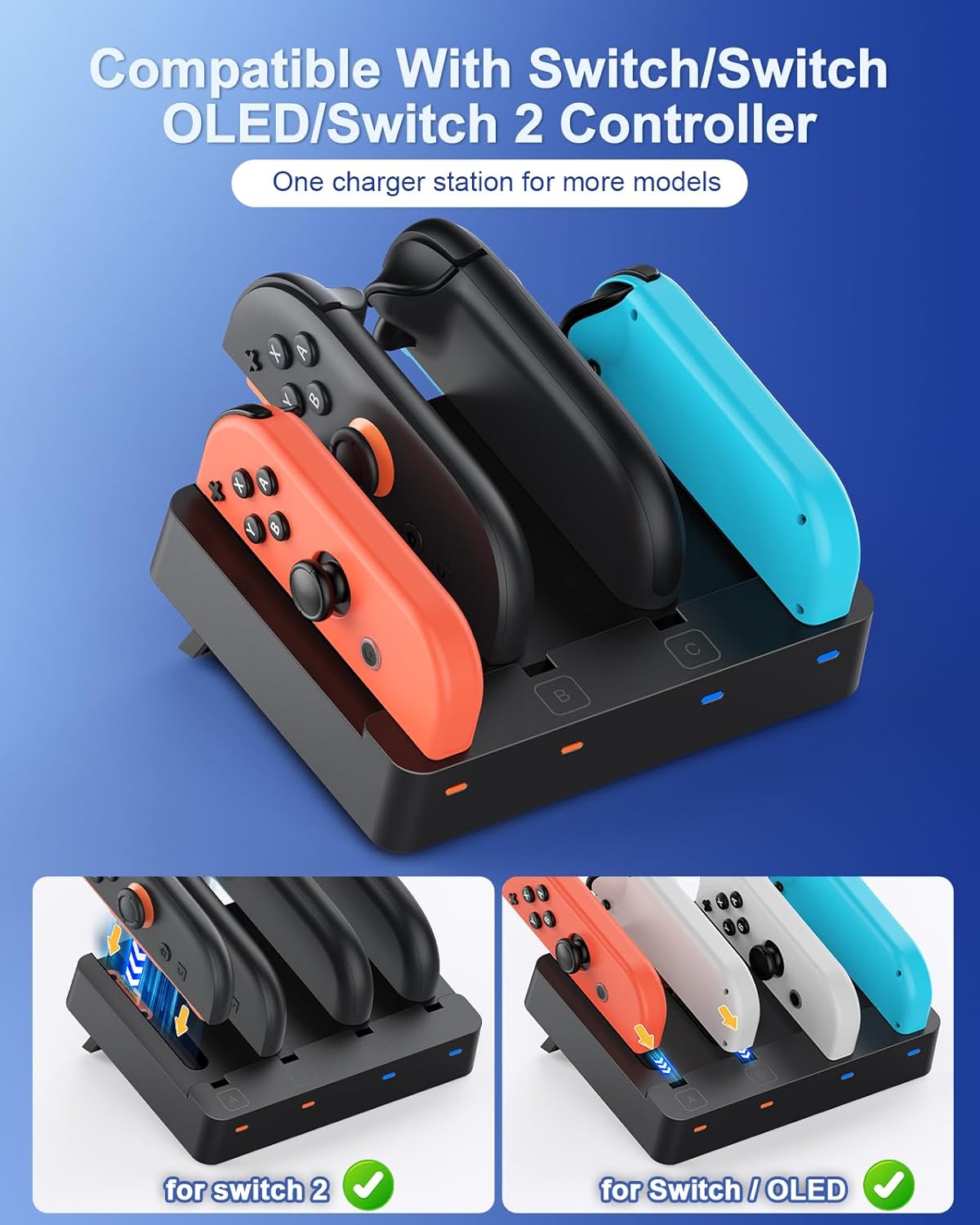 Detalle 2 de 8‑in‑1 Controller Ladestation für Switch