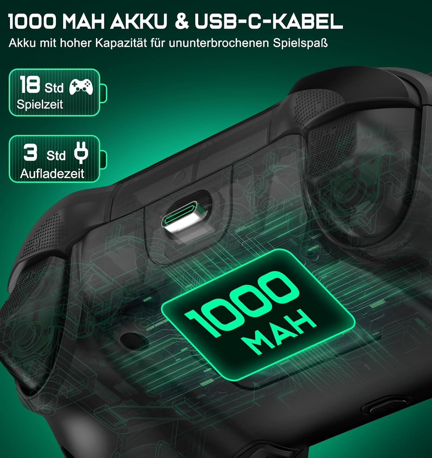Thumbnail 6 de GAMSINGY Switch Wireless Controller mit Motion-Steuerung, Dual-Motor-Vibration und Turbo/Makros
