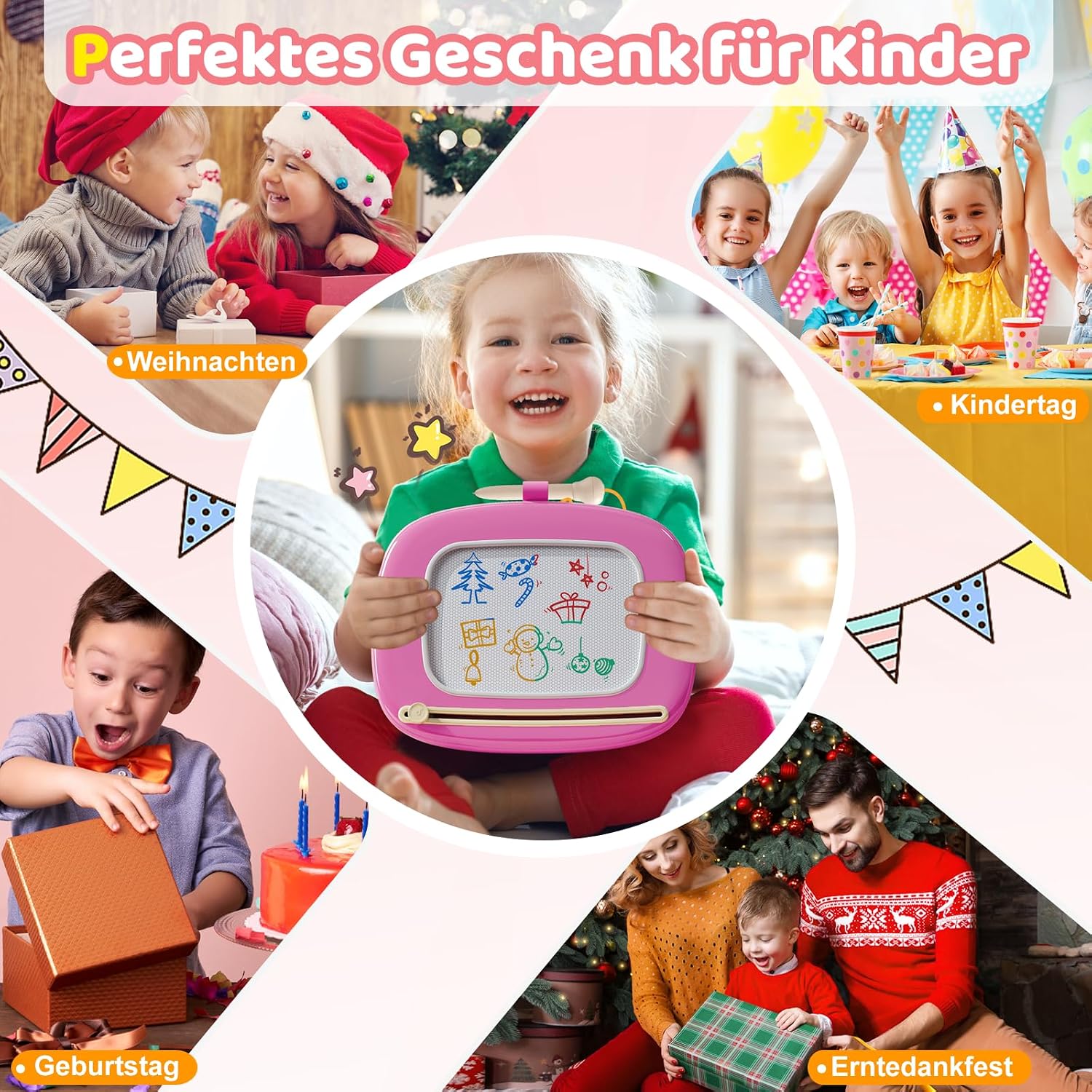 Thumbnail 6 de Kikidex Magnet-Zeichentafel 1-3 Jahre rosa