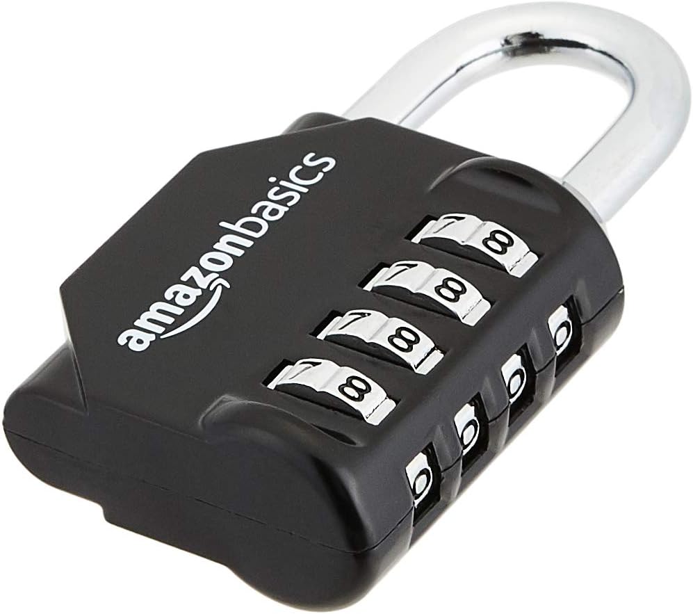 Thumbnail 4 de Serrure à combinaison AB-PL111 Amazon Basics – Lot de 2, noir et argent