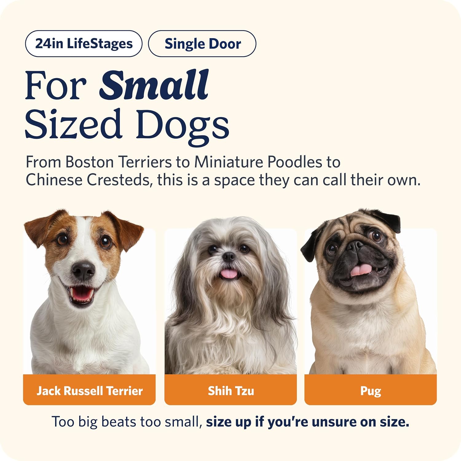 Detalle de MidWest Homes for Pets Gabbia metallica Life Stages per cani piccola taglia, pieghevole, 1 porta, 60,96 cm x 45,72 cm x 48,26 cm – modello 1624