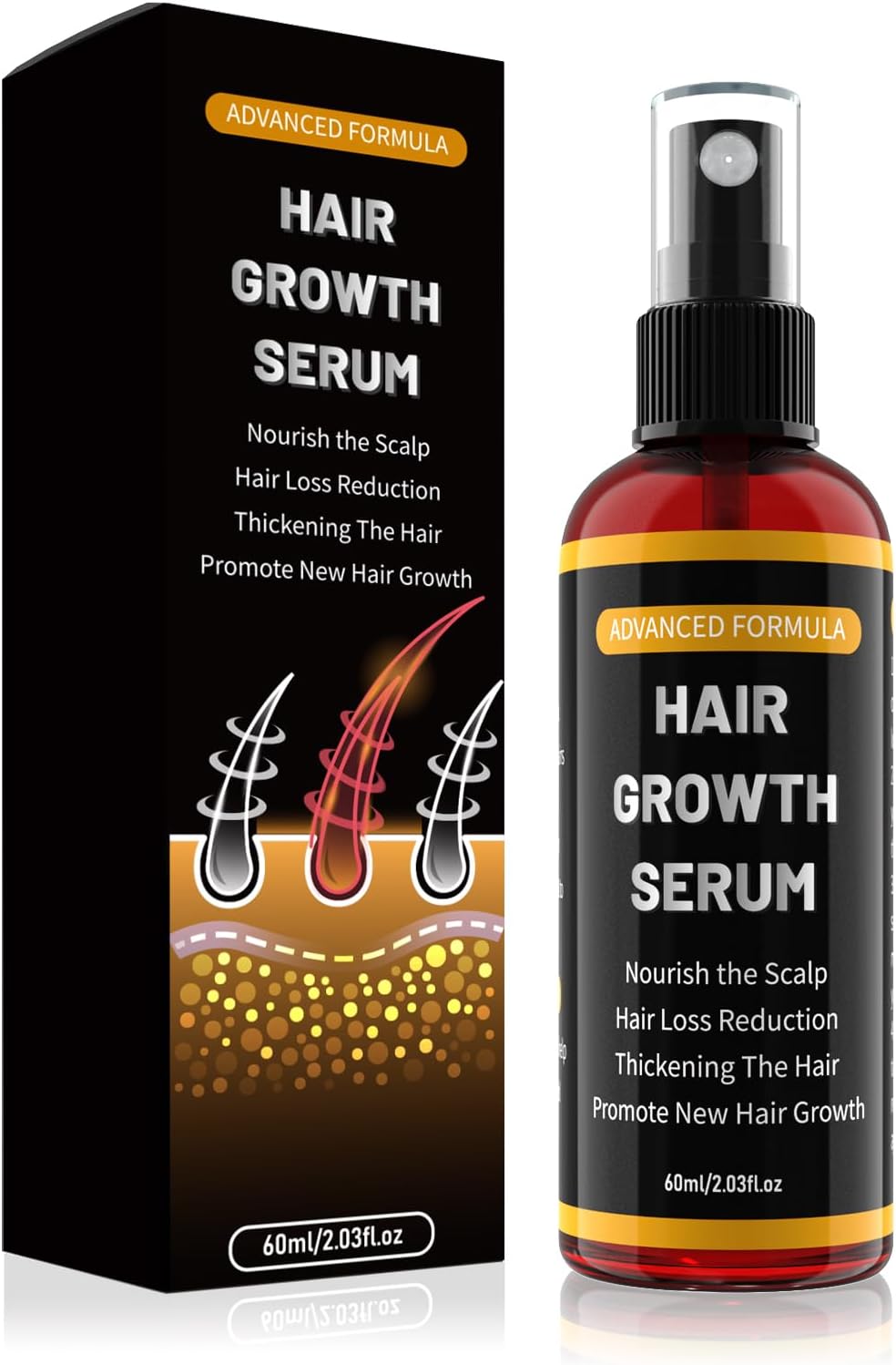 Detalle de Siero per la crescita dei capelli in spray per uomo/donna con biotina e rosmarino