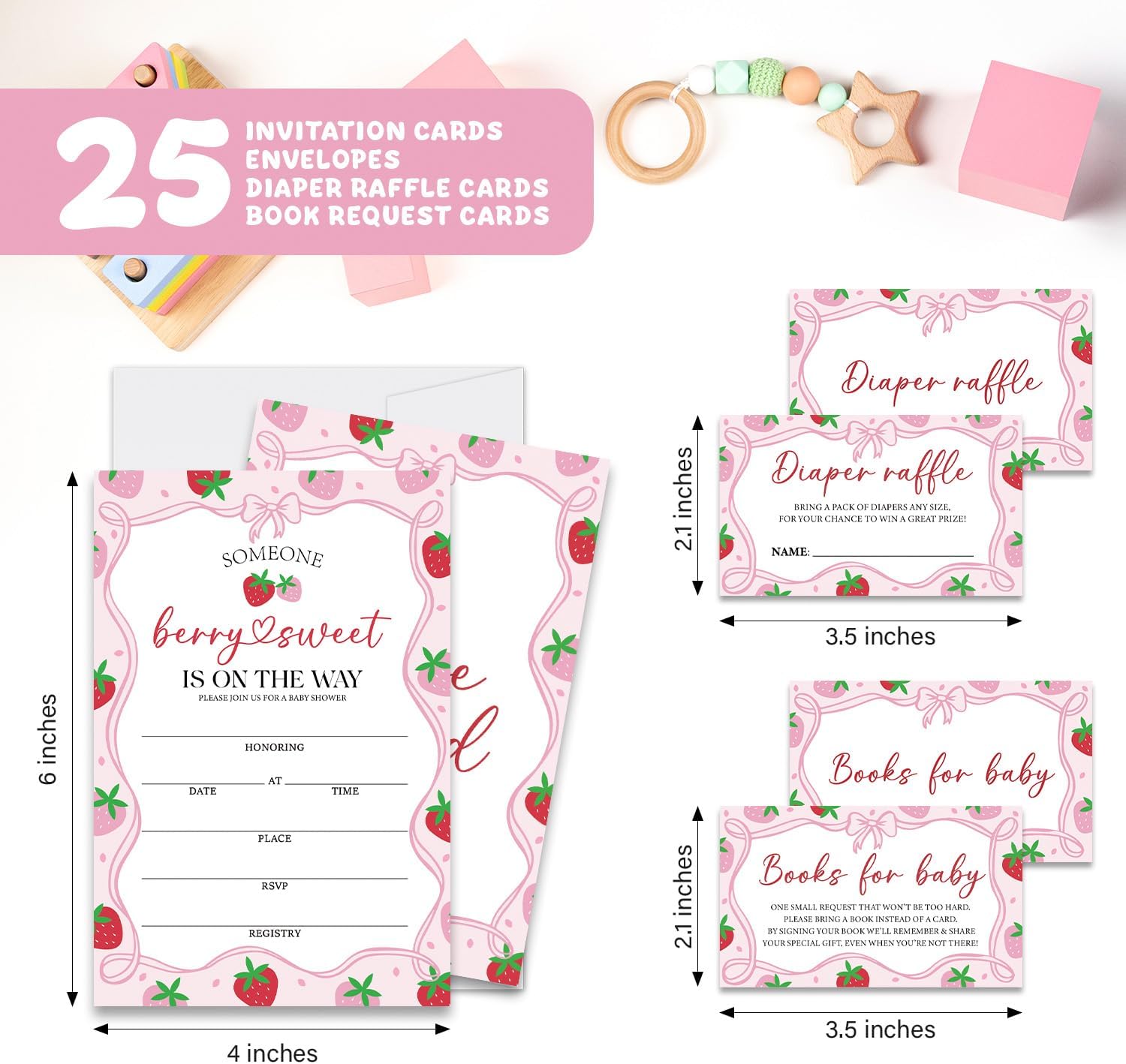 Detalle 2 de RLCNOT Baby Shower Invitation Set, Coated Paper