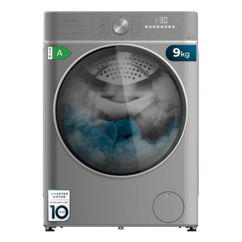 Detalle de Cecotec Bolero DressCode 9800 Inverter Steel: Lavadora 9 kg con Vapor y Tecnología Inverter