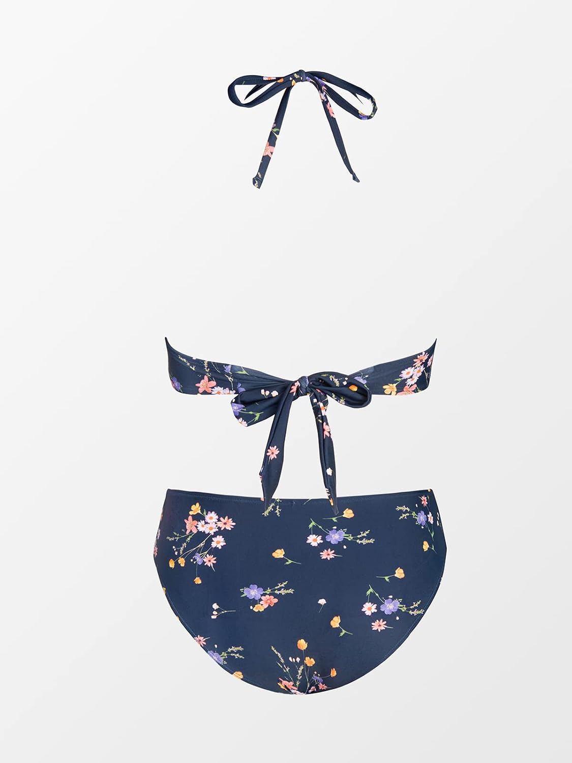 Detalle 2 de CUPSHE Ensemble bikini dos nu bandeau volants motif floral XL