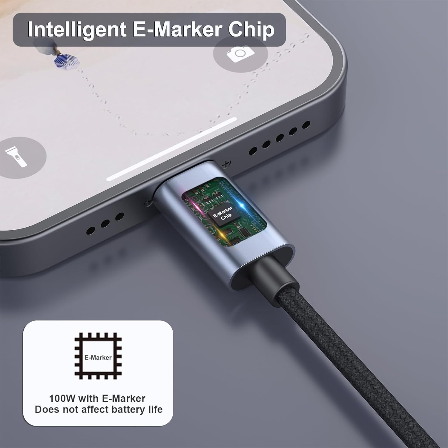 Thumbnail 4 de BENFEI New Silikon USB-C auf USB-C Kabel, 100W, 2 m – langlebig, kinkfrei und schnellladen