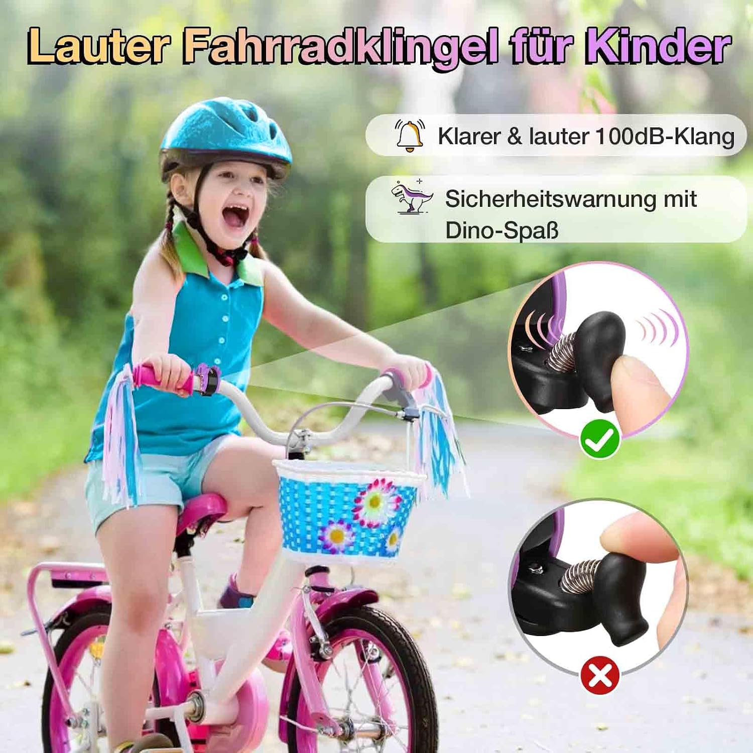 Detalle de toptrek Kinder-Fahrradklingel 2025, 100 dB