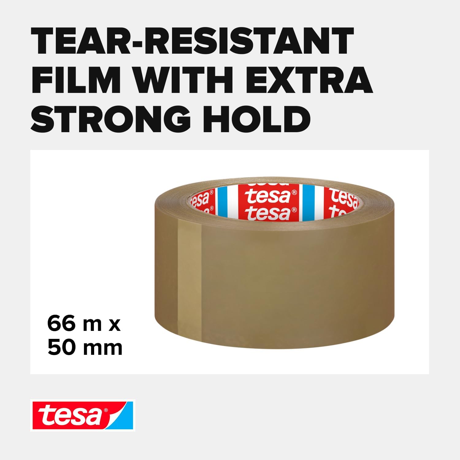 Thumbnail 2 de tesapack ULTRA STRONG RECYCLED packing tape (brown) – 90% recycled plastic, very tear-resistant