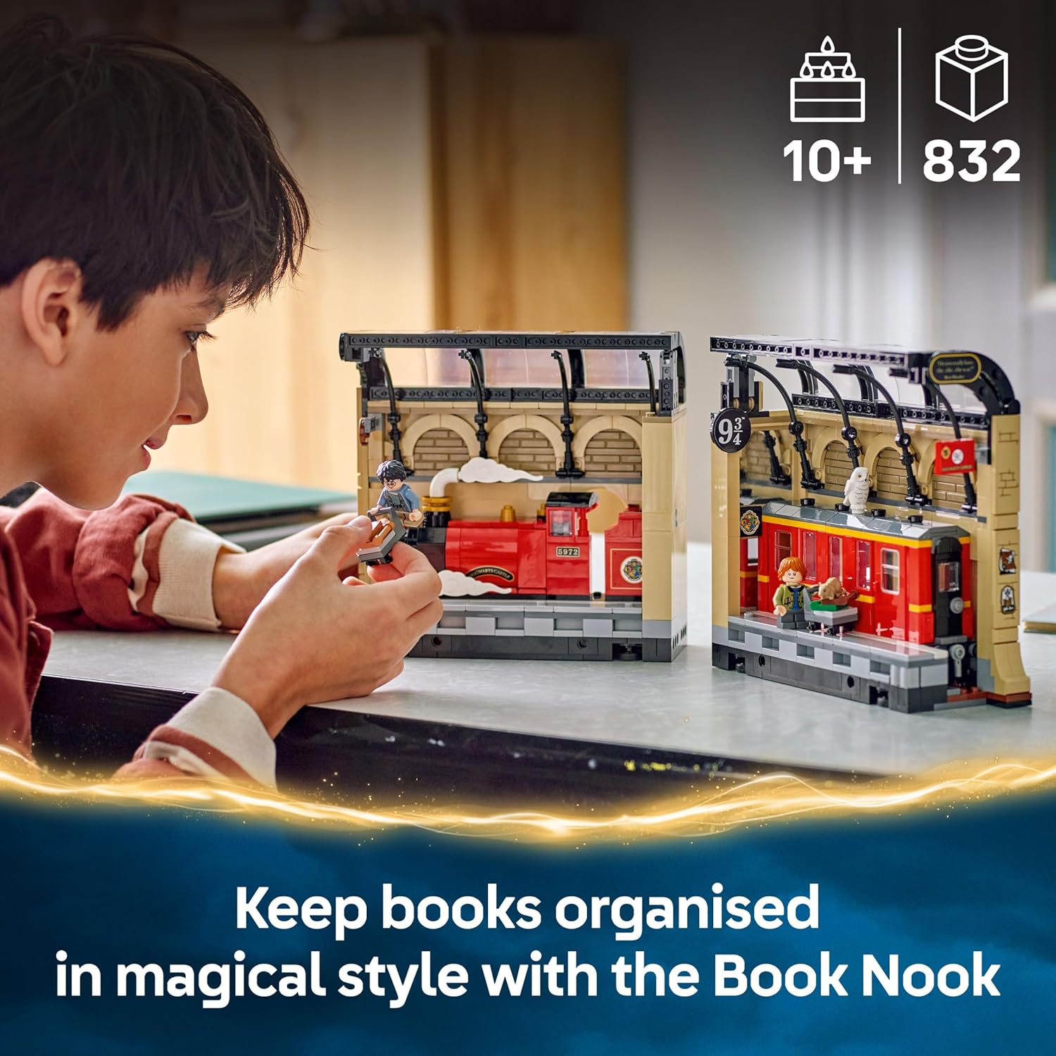 Thumbnail 1 de LEGO Harry Potter Book Nook Hogwarts Express Set (76450) with Train Toy, 2 Minifigures, Hedwig & Scabbers