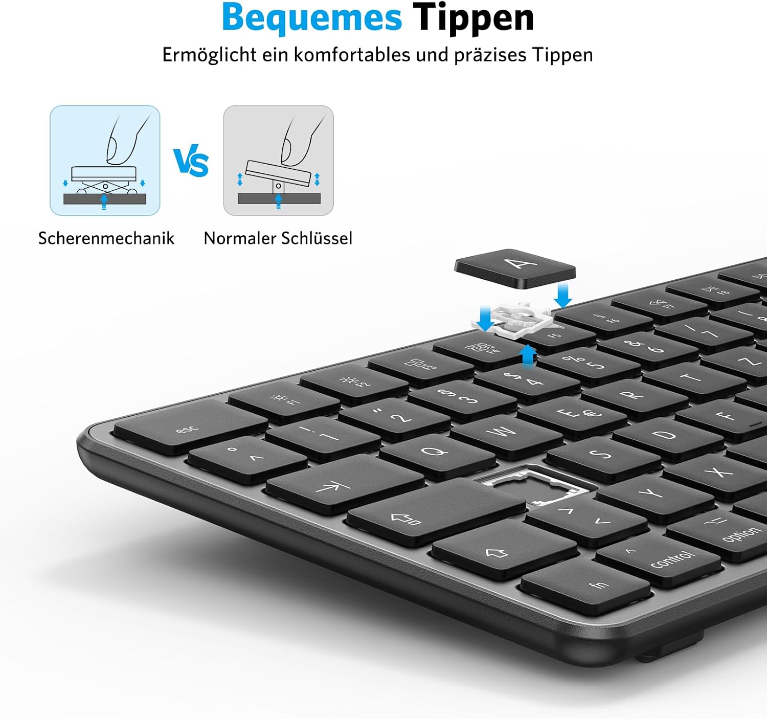 Detalle de OMOTON Bluetooth Mac Tastatur mit 3 Kanälen