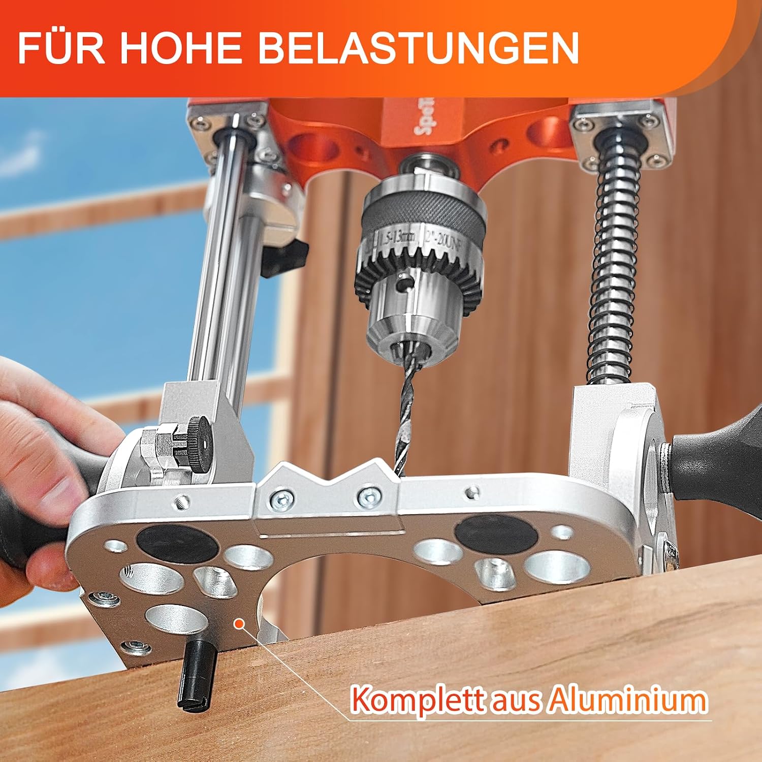 Thumbnail 5 de SpeTool SP-GD-A boorstandaard met kogellagers en hoekinstelling 0–60°