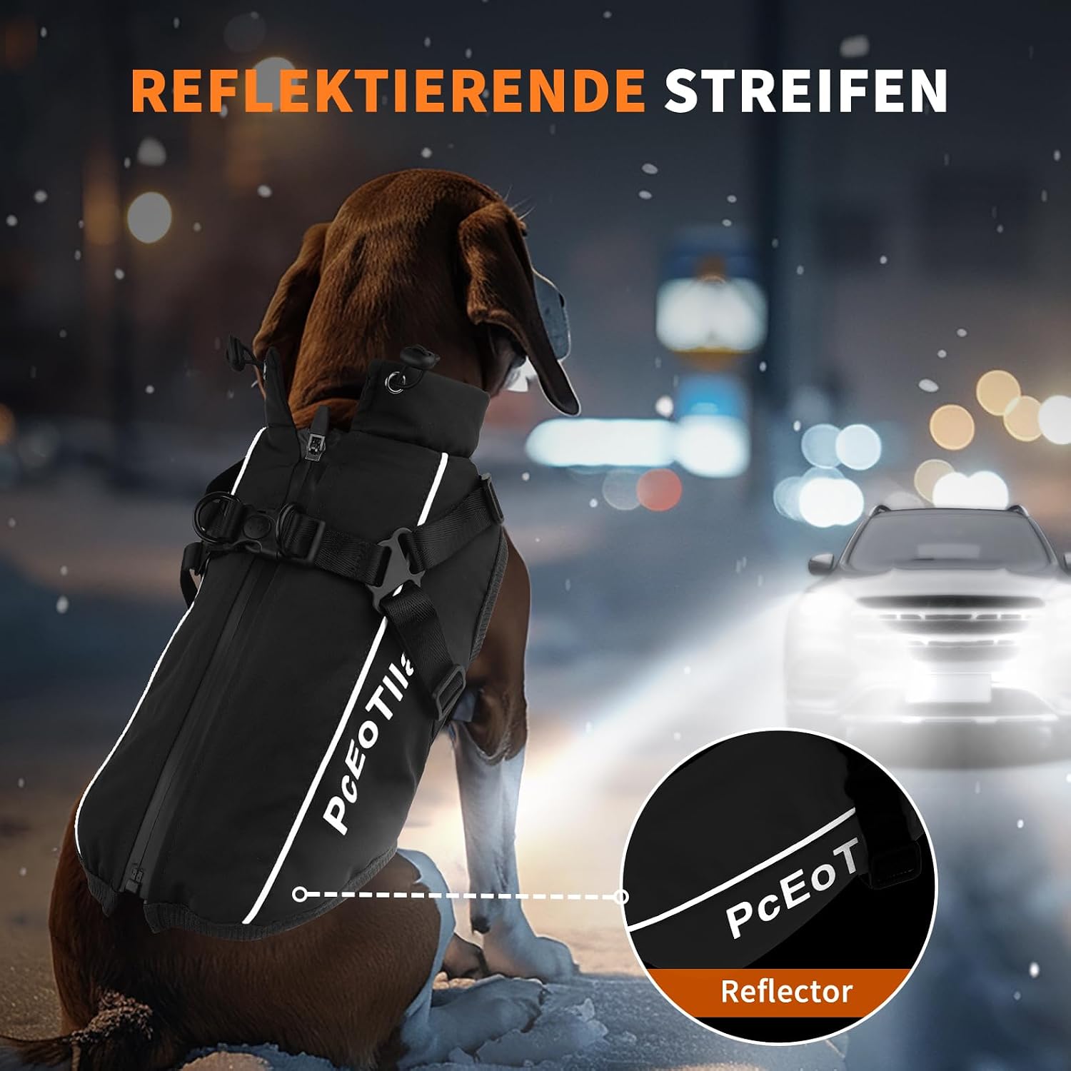 Thumbnail 3 de PcEoTllar Hundemantel wasserdicht, reflektierend