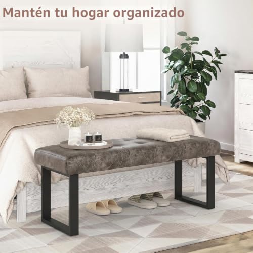Detalle 2 de JIEXI Banco tapizado con patas de metal y reposapiés de diseño