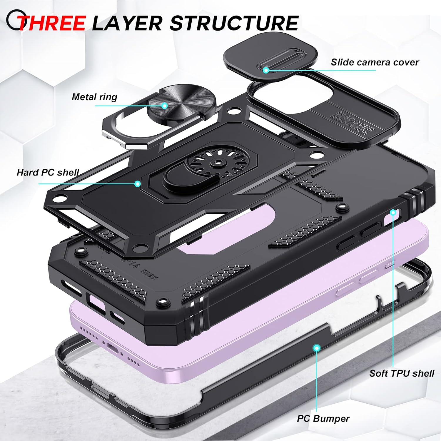 Thumbnail 4 de LeYi iPhone 14 6.1" Case with Camera Cover