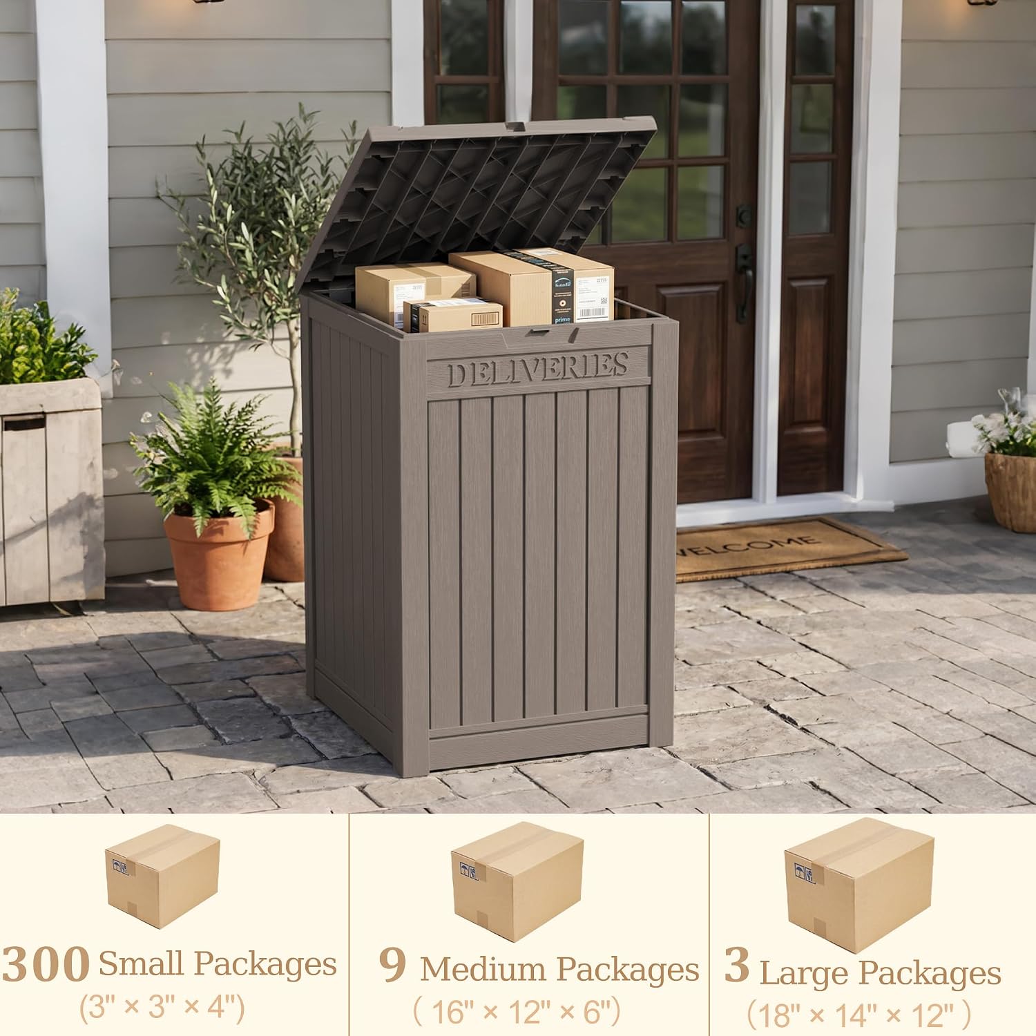 Detalle 1 de ATMELT Outdoor Storage Box, 80 Gallon