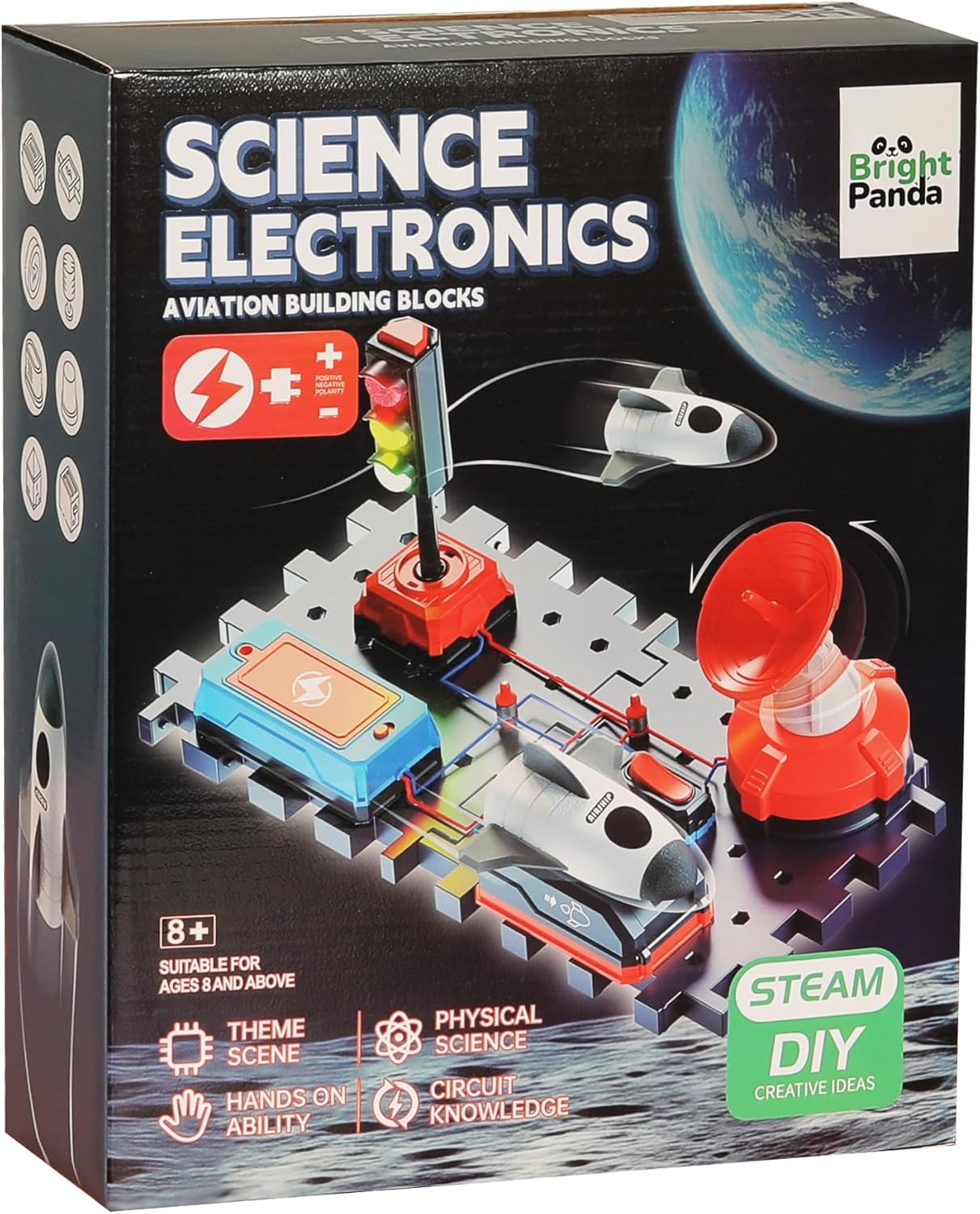 Detalle de Bright Panda Electric Circuit Starter Kit for Kids (Traffic Light, Radar, Spaceship)