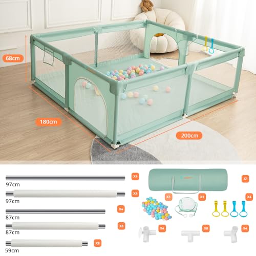 Thumbnail 5 de COMOMY Parque Infantil Bebe 200x180x66 cm con Pit Balls 🧸