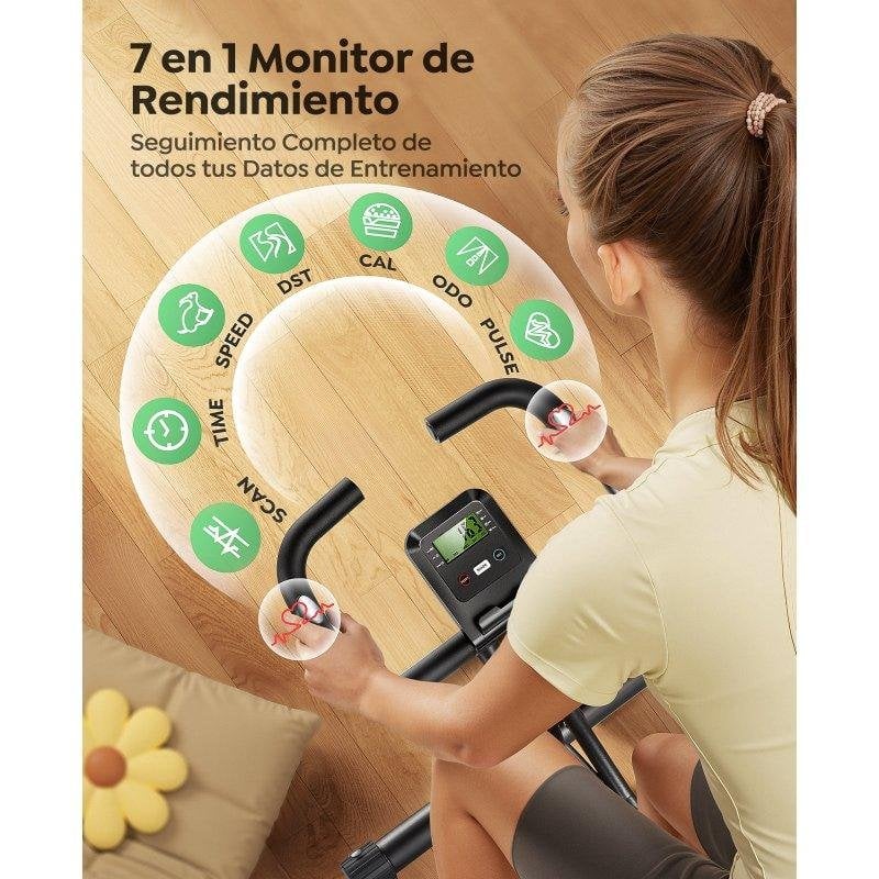 Detalle de Bicicleta Estática Plegable Toputure 5 en 1 con App y 16 Niveles de Resistencia