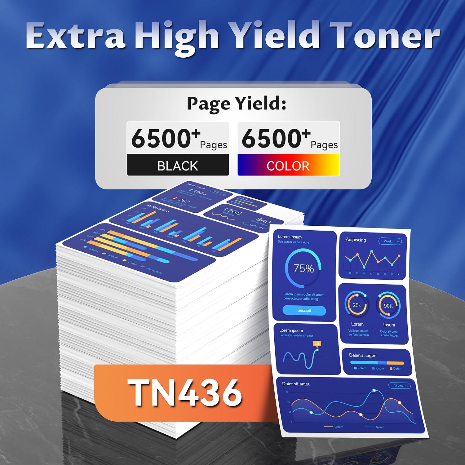 Detalle de Brother TN436 High Yield 4-Pack Toner Cartridges 🖨