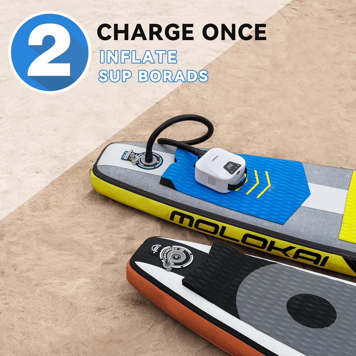 Thumbnail 4 de CYCPLUS 20PSI High Pressure Smart SUP Air Pump (Rechargeable) – Dual Stage Inflation/Deflation