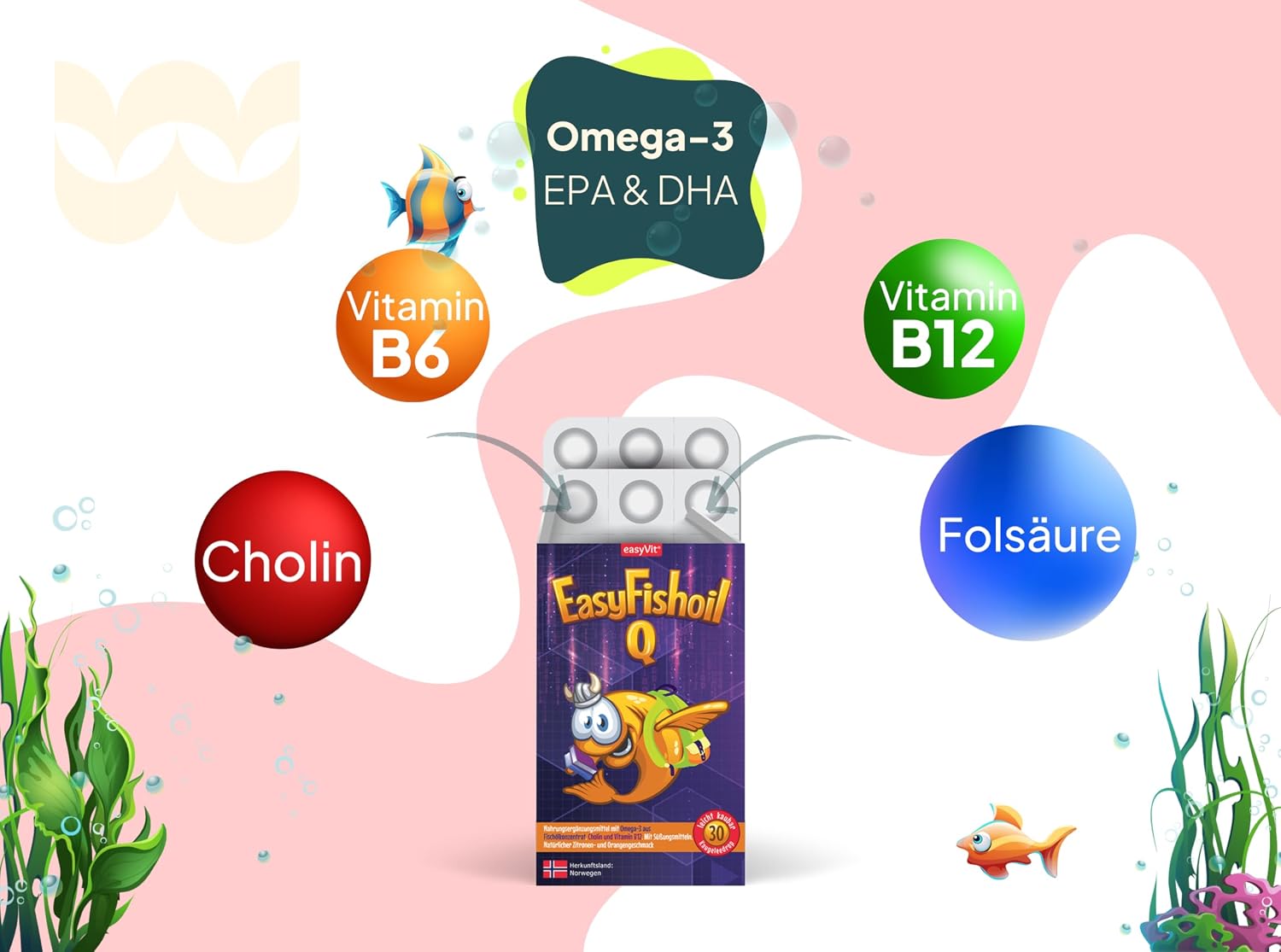 Thumbnail 3 de EasyFishoil Omega 3 Jelly für Kinder (30 Tage) mit Cholin und B-Vitaminen