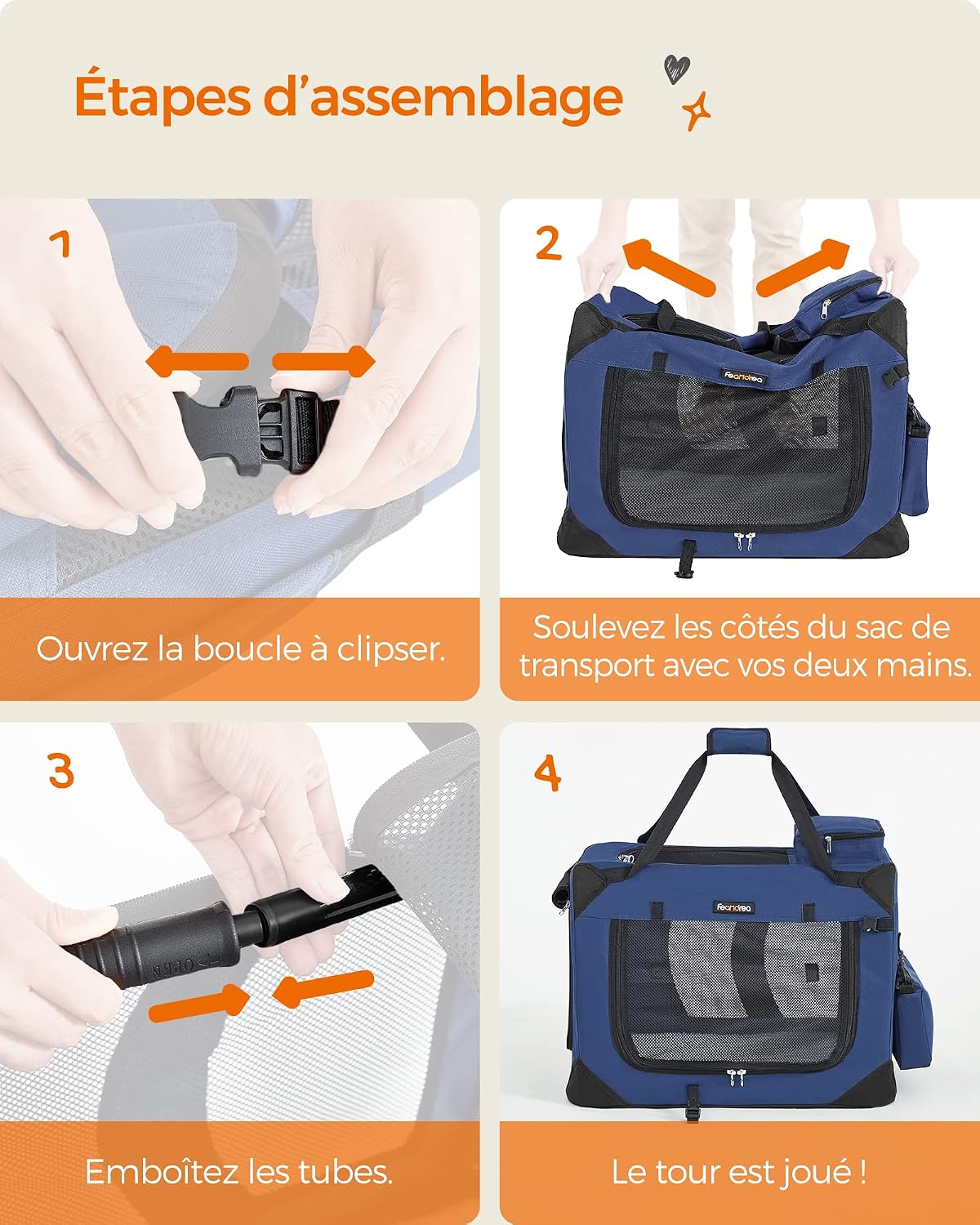 Thumbnail 6 de Feandrea Sac Transport Chat Chien Taille S 50 x 35 x 35 cm