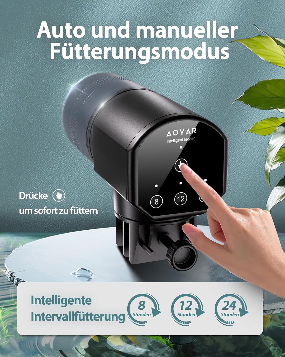 Detalle de Futterautomat 200 ml für Aquarium 🐟