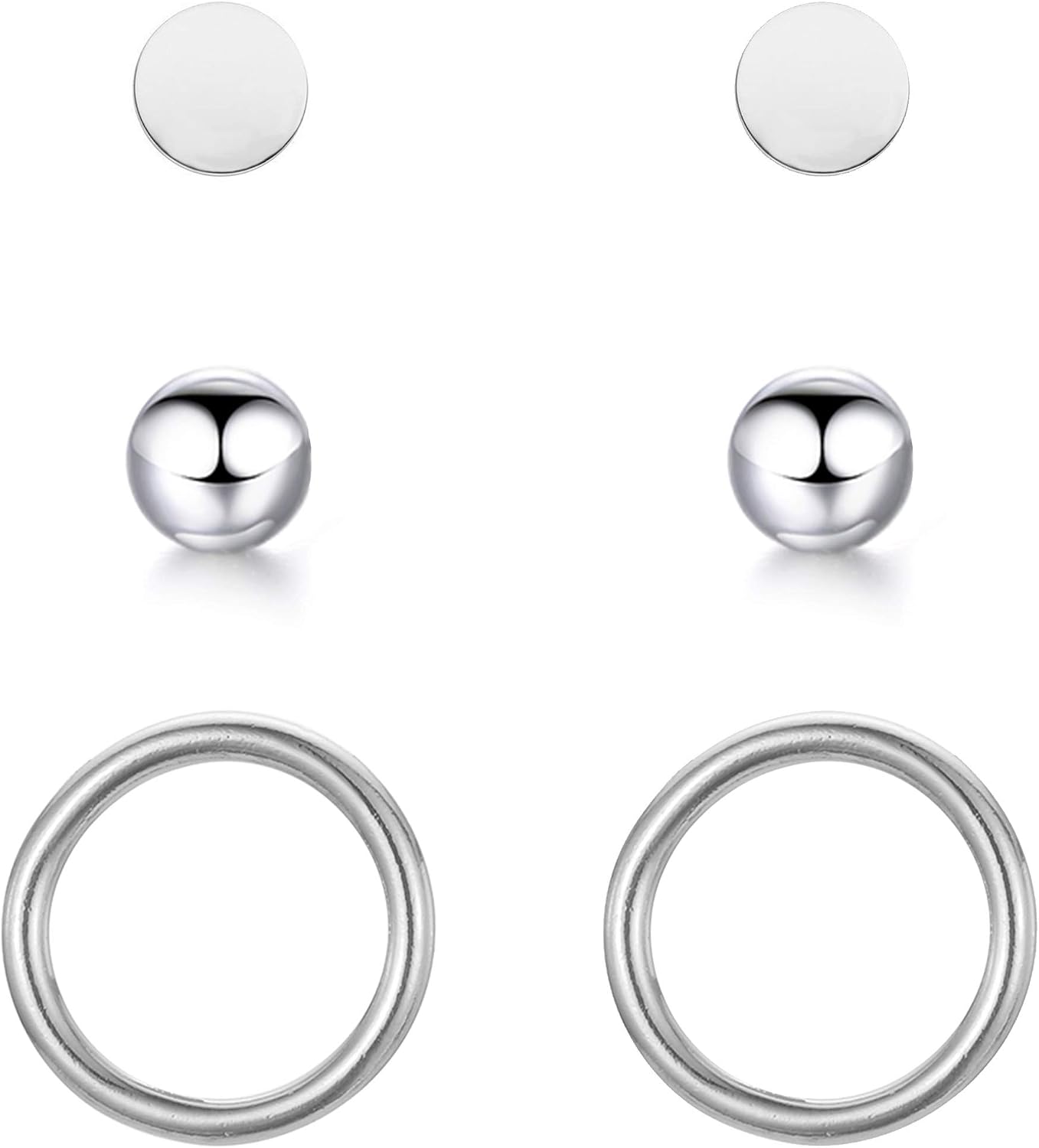 Detalle de BONNYBIRD Orecchini in acciaio chirurgico donna anallergici 💍