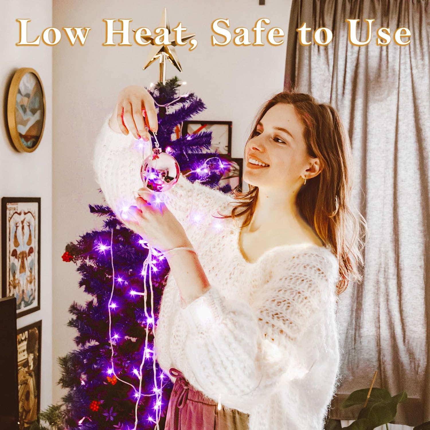 Thumbnail 5 de Dalugo Purple Battery Fairy Lights (3m, 30 LED) with 6h Timer, IP65 Waterproof