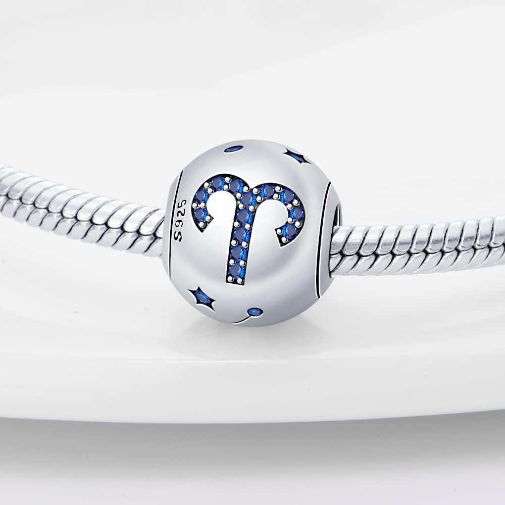 Thumbnail 1 de TINSLO Bead Charm Ciondolo in Argento Sterling 925 con Zirconi Cubic per Pandora e Bracciali Europei