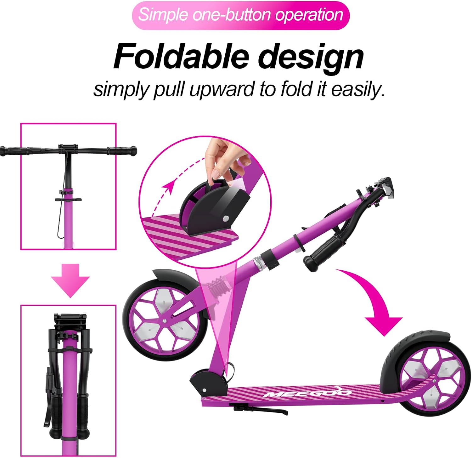 Thumbnail 3 de MEE GOO Foldable Kick Scooter