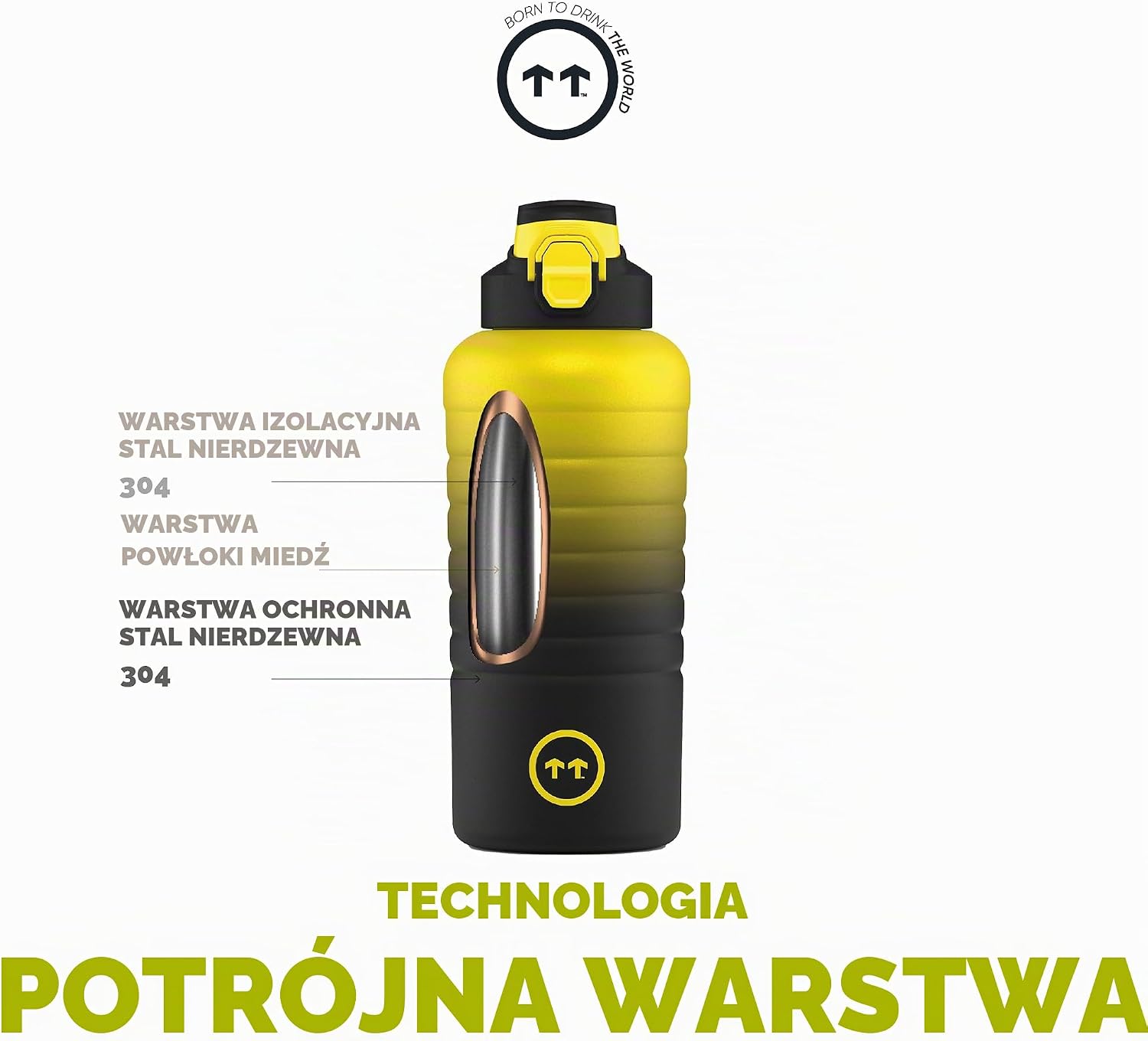 Detalle 2 de Cool Bottles CBSP9TYO – butelka sportowa 950 ml ze stali nierdzewnej