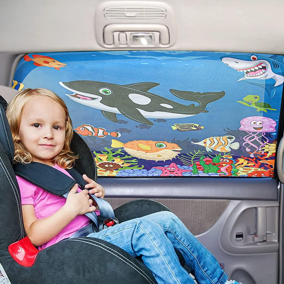 Thumbnail 3 de iZoeL Car Window Shades for Baby & Pets (2pcs) 100 x 80cm UV sun visors