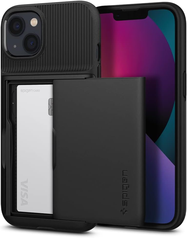 Detalle de Spigen Slim Armor CS Coque pour iPhone 13 en noir