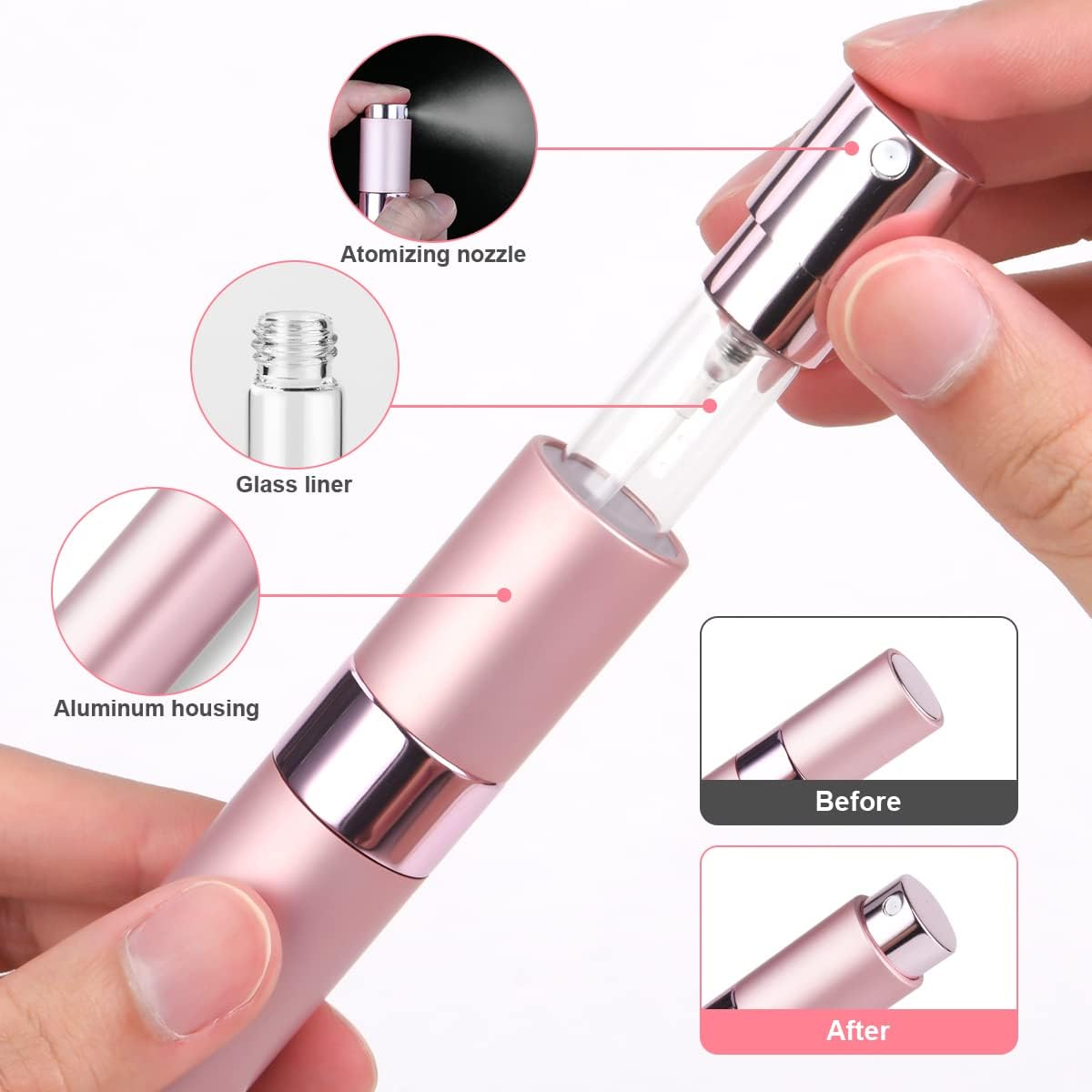 Detalle 2 de ACWOO Atomizzatori profumo 3 pezzi 10 ml
