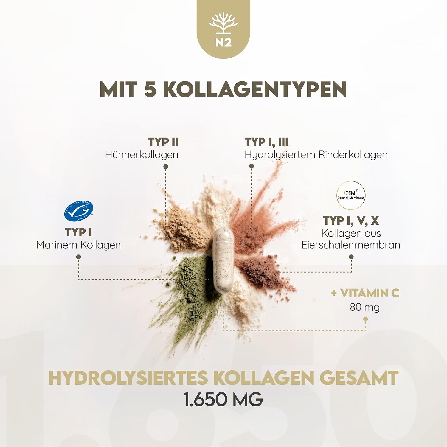 Thumbnail 4 de N2 Natural Nutrition Multi Kollagen 1650 mg 💊