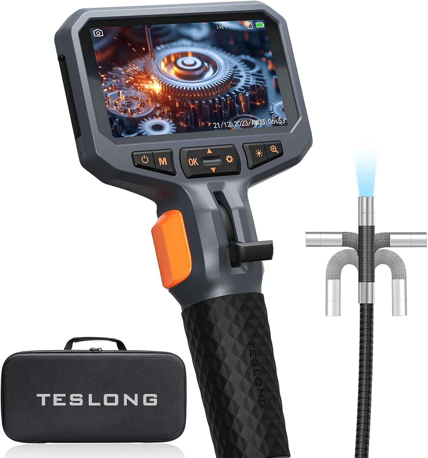 Detalle de Teslong Articulating Endoscope 4.5" IPS camera for inspection