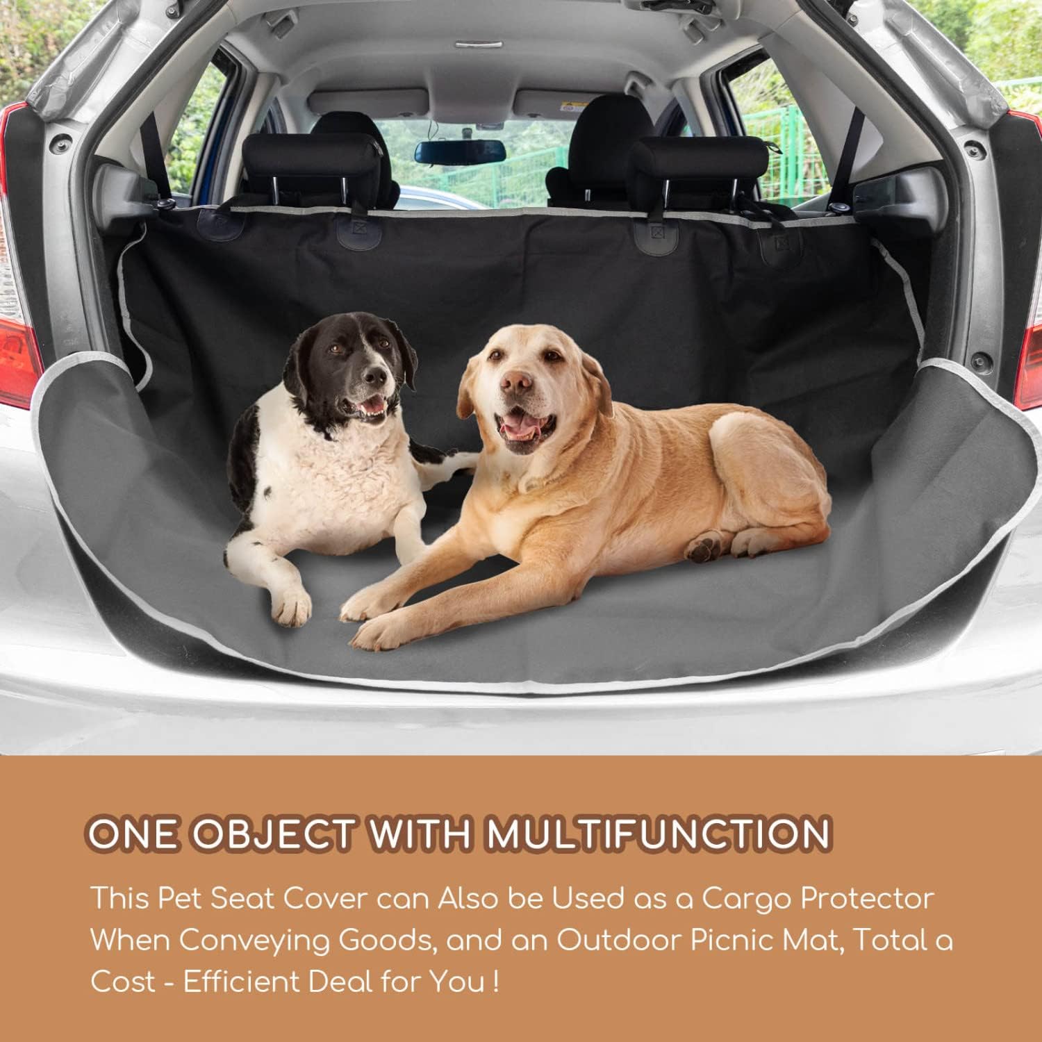 Detalle 2 de Nobleza Housses de sièges pour chiens pour véhicule – oxford imperméable, antidérapante et ajustable