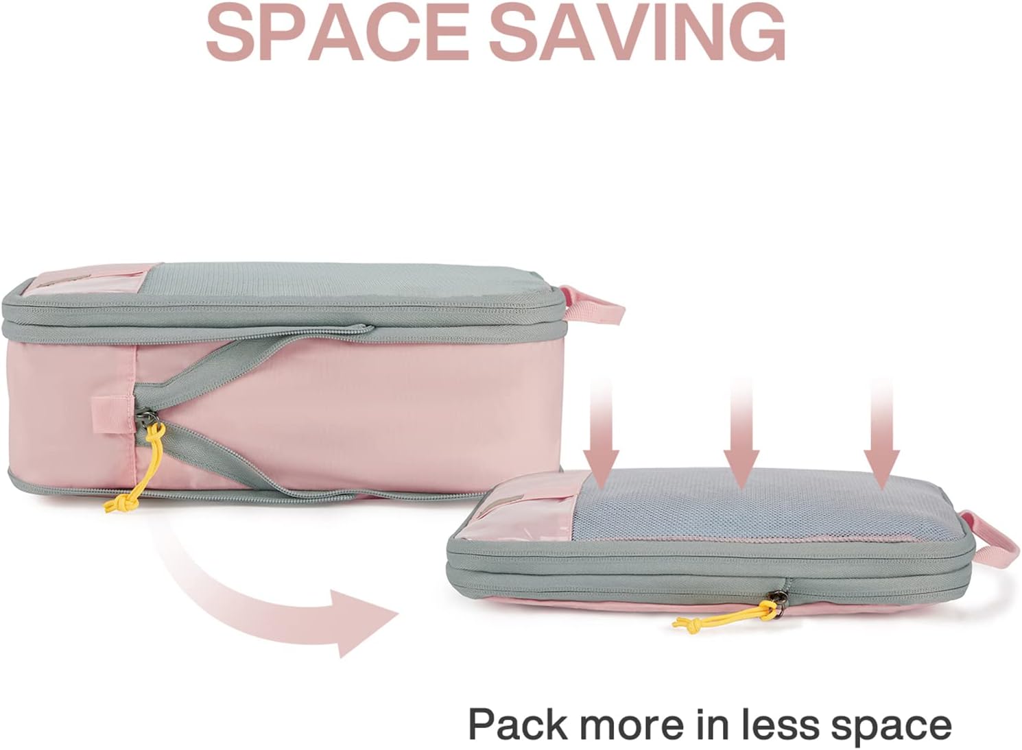 Thumbnail 3 de BAGSMART Compression Packing Cubes (2-Pack) for Suitcases & Backpacks – Pink