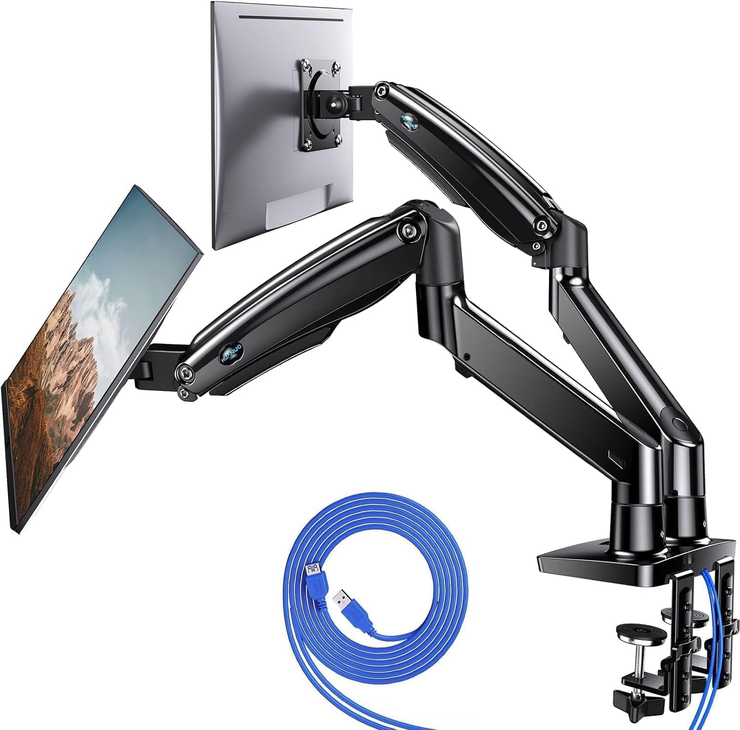 HUANUO NITROGLIDE HNDS7 Dual Monitor Mount 26.4 lbs per Arm 🖥