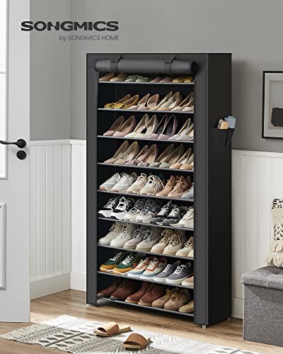 Detalle 2 de SONGMICS Zapatero de Entrada 🥿 10 Niveles, 28x88x160cm Negro
