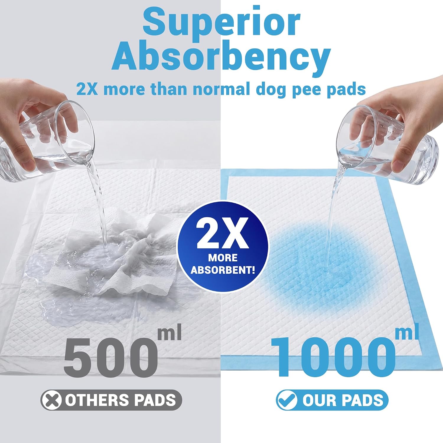 Thumbnail 3 de BLUECUSTOS BLUECUSTOS-30x36-50-PE Disposable Bed Pads, 30" x 36", 7-Layer