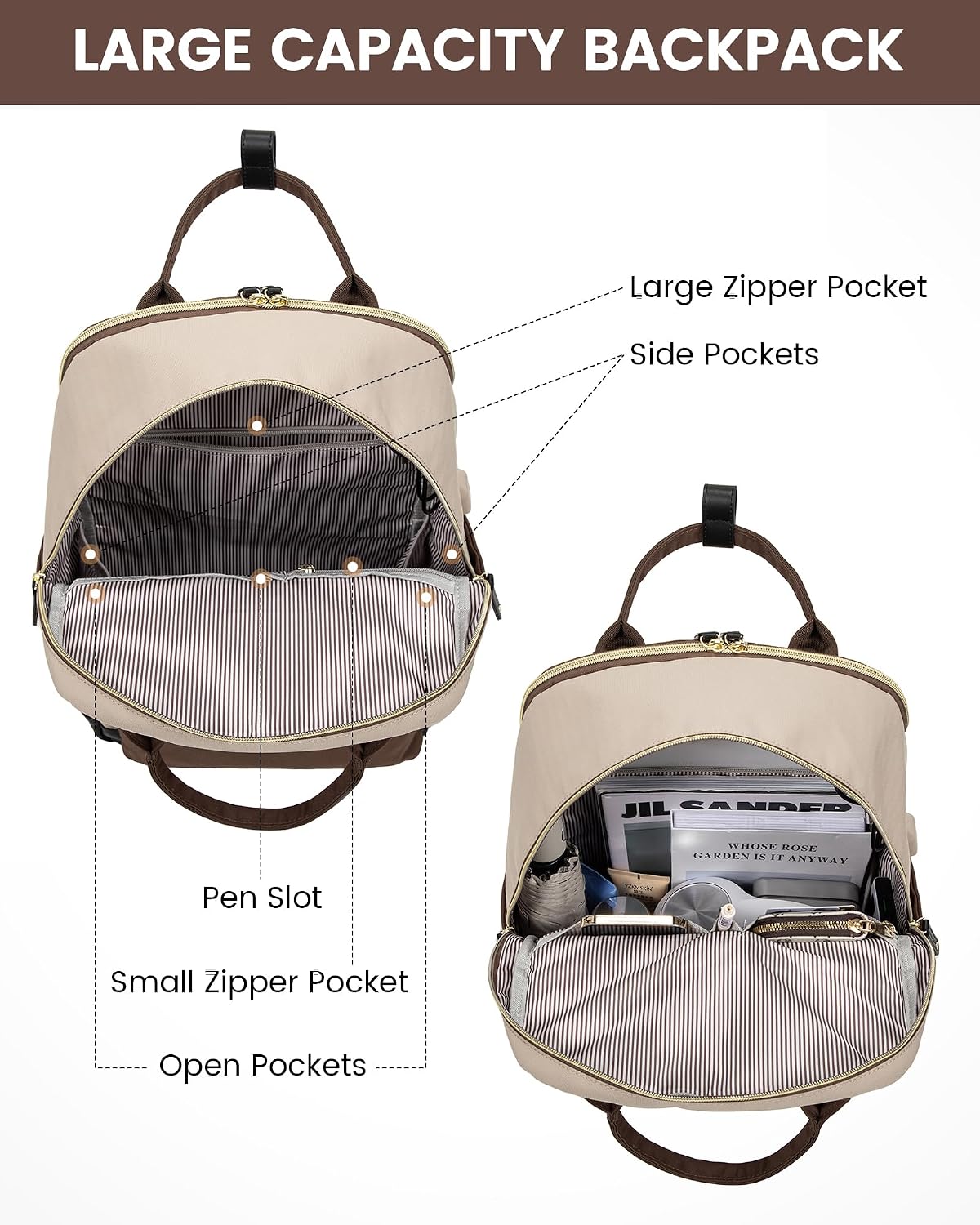 Thumbnail 3 de LOVEVOOK Women's Backpack: 15.6 inch Laptop, Waterproof, USB Port, Anti-Theft Rucksack
