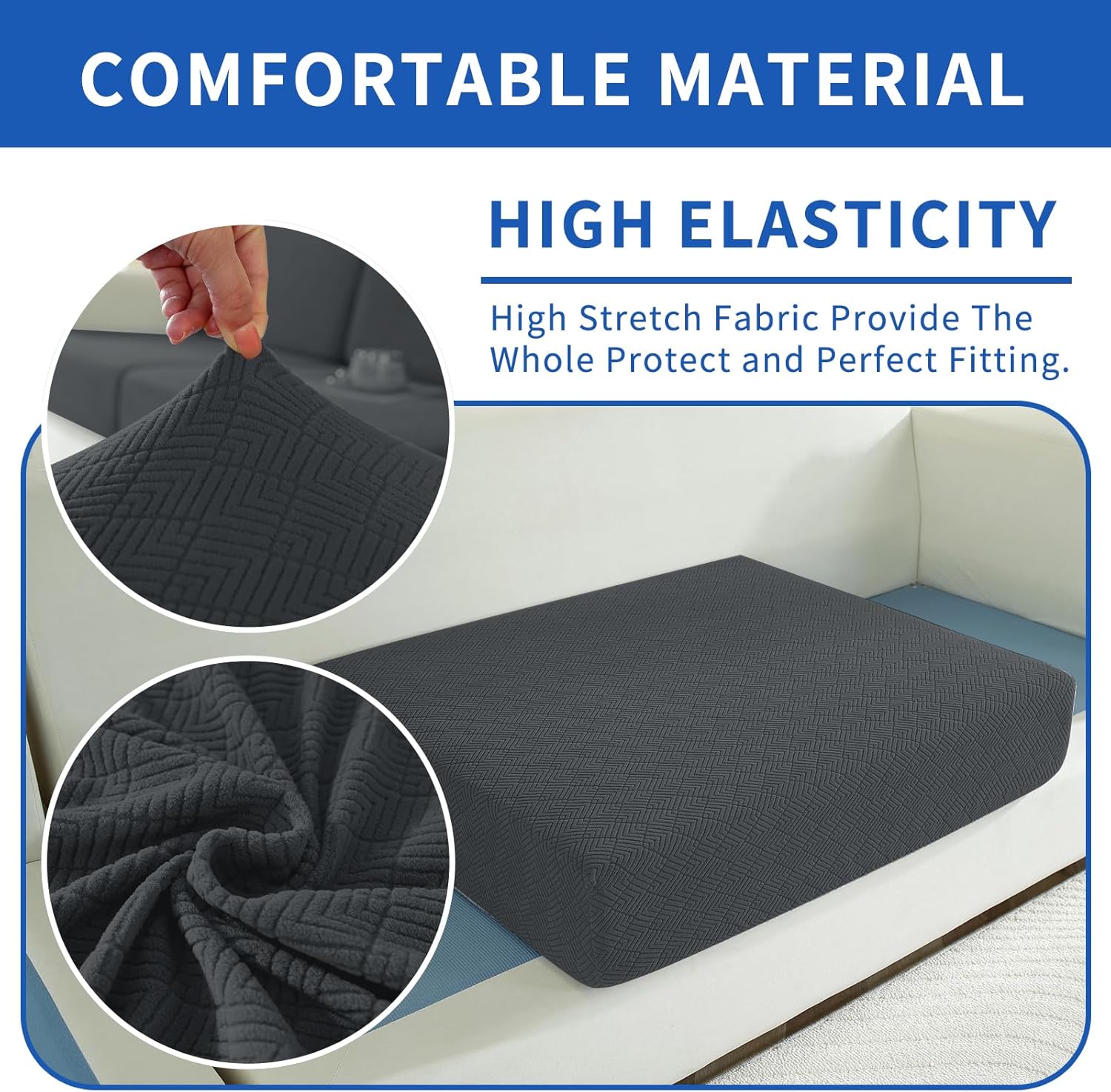Thumbnail 3 de Ystyle Funda Asiento Sofa Elástico Gris oscuro