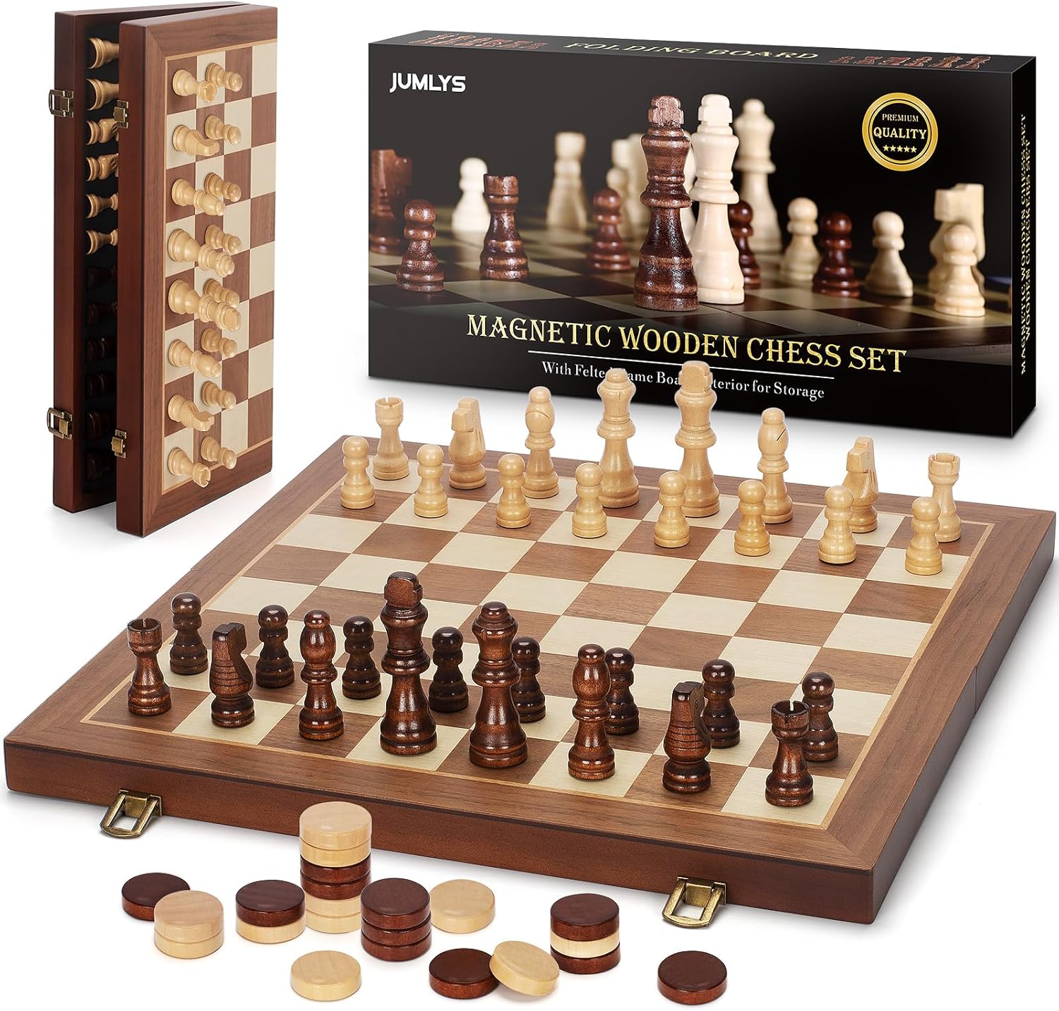 Detalle de Magnetic Chess Set 15" Travel Board 🎲